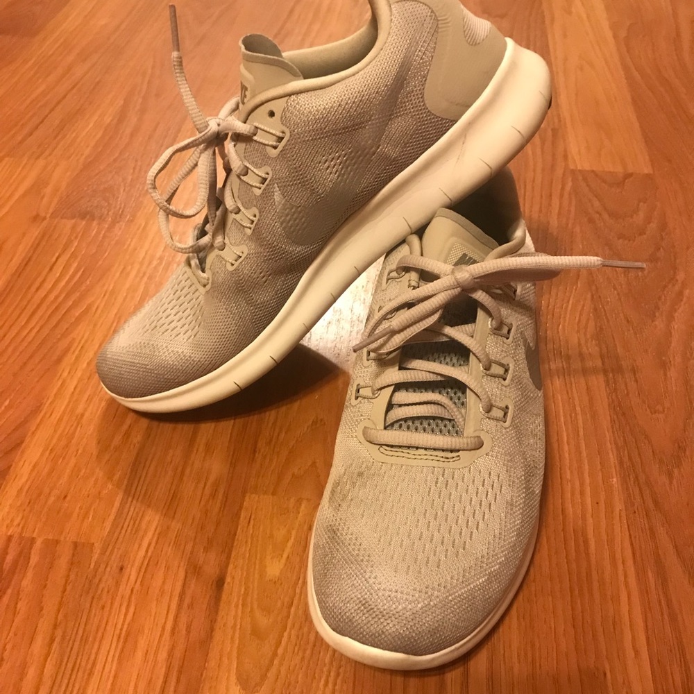Nikes- champagne colored